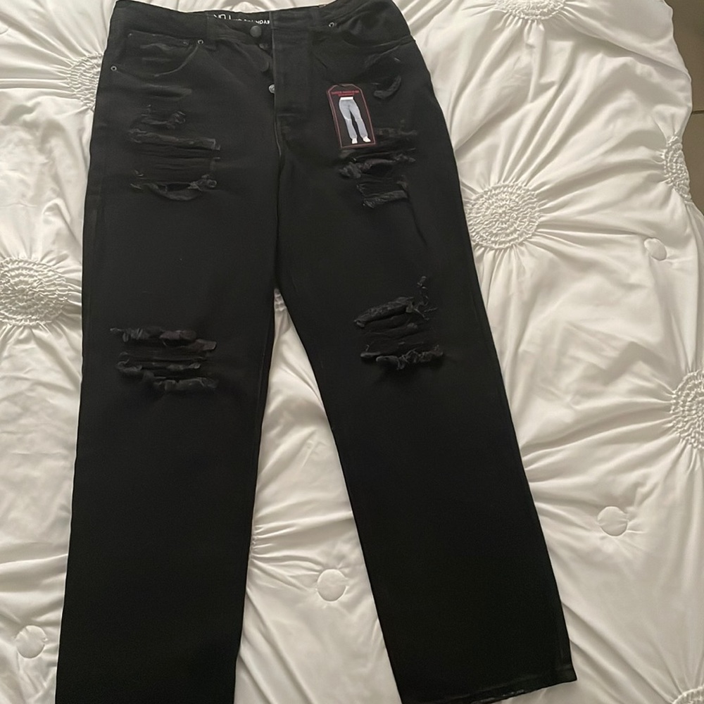 NOBO Super high rise straight black jeans